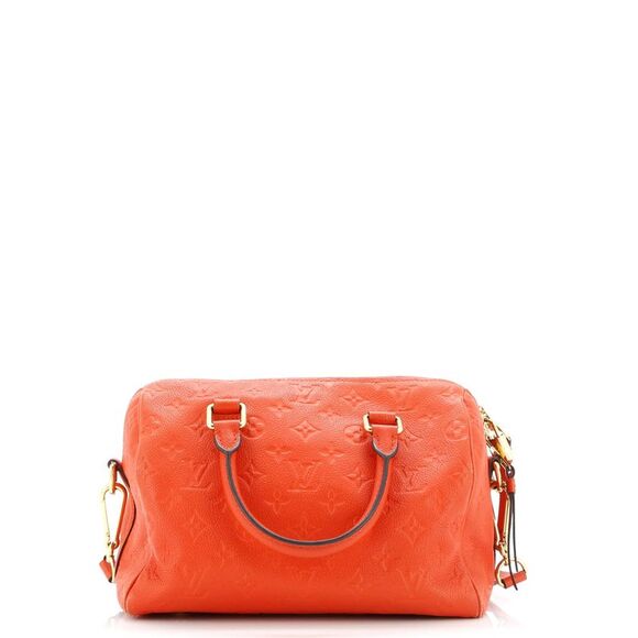 Louis Vuitton Speedy Bandouliere Bag Monogram Empreinte Leather 25 Orange - Picture 3 of 9